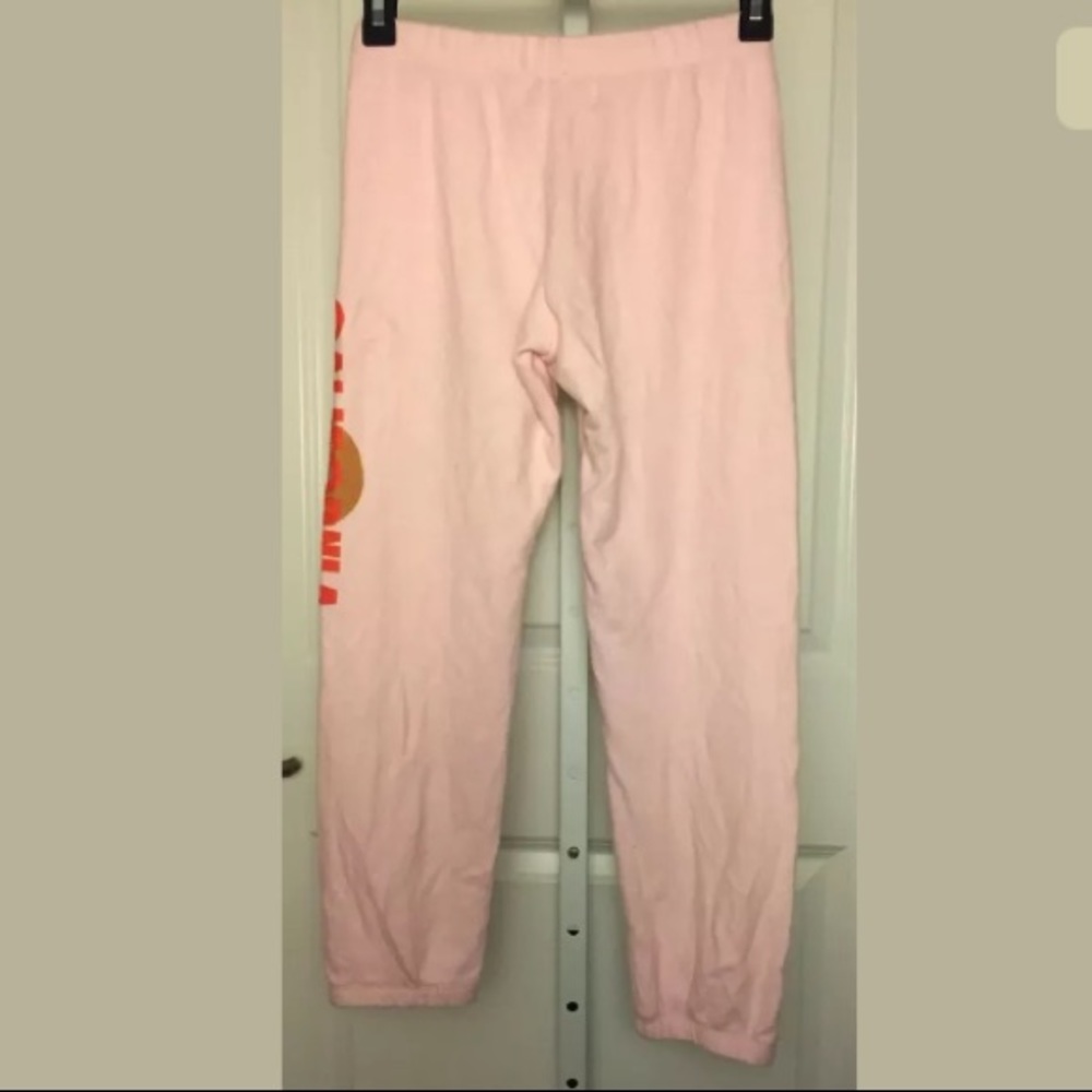 California Kisses Pink Soft Jogger Sweatpants M - Picture 2 of 6